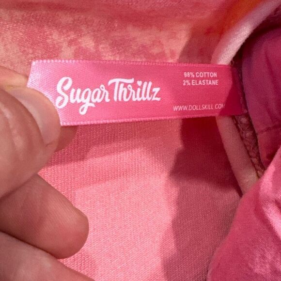 Sugar Thrillz Pink Pearl Embellished shorts size XS - Picture 4 of 6